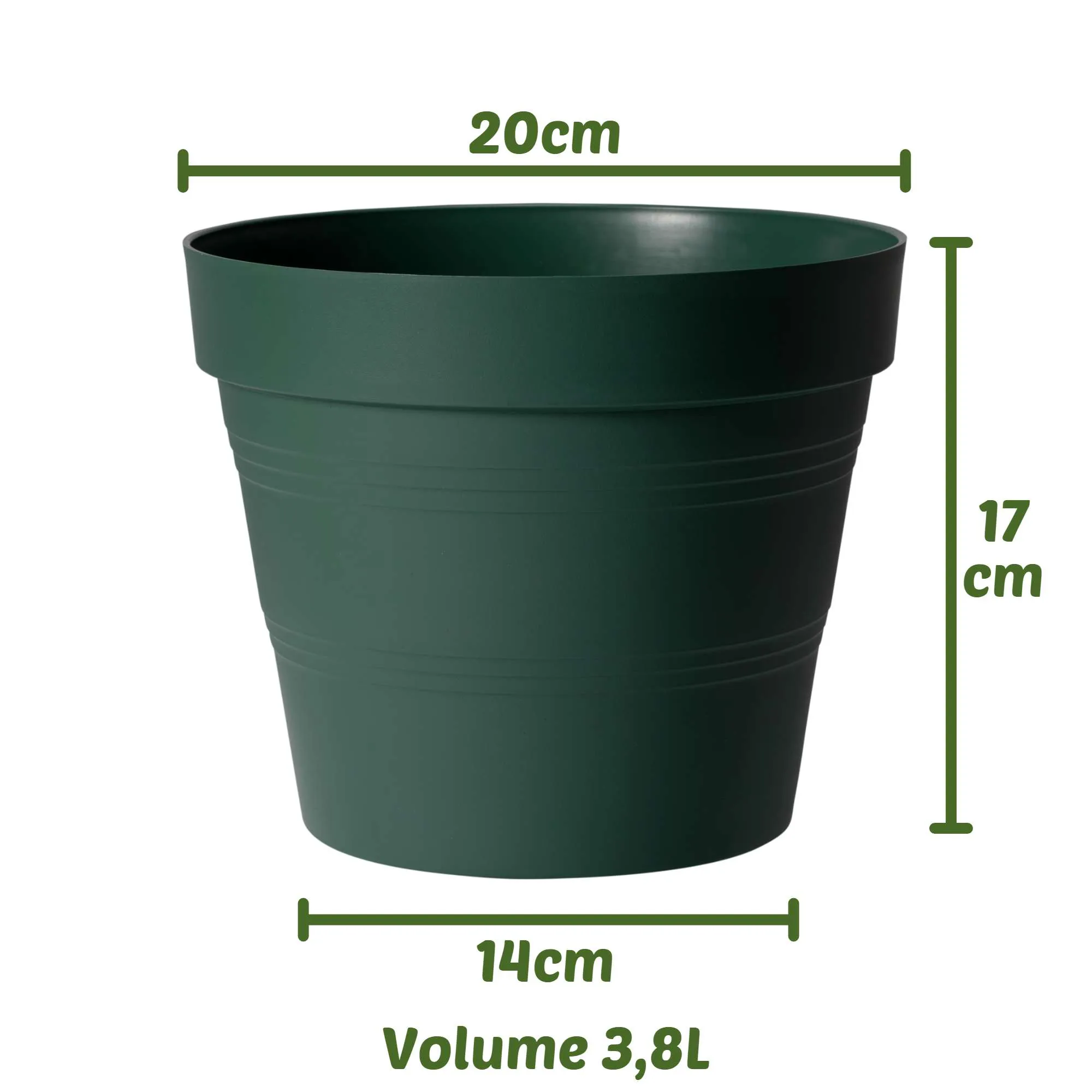 vaso veneza verde militar 20x17cm vaso veneza verde militar 20x17cm